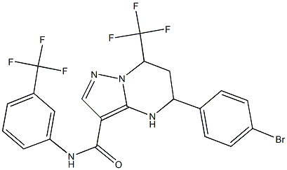 5-(4-bromophenyl)-7-(trifluoromethyl)-N-[3-(trifluoromethyl)phenyl]-4,5,6,7-tetrahydropyrazolo[1,5-a]pyrimidine-3-carboxamide|