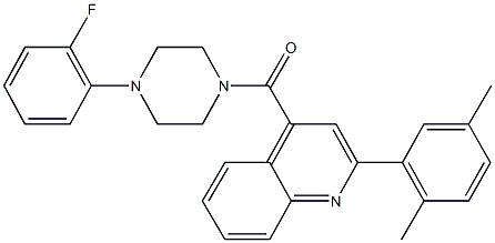 2-(2,5-dimethylphenyl)-4-{[4-(2-fluorophenyl)-1-piperazinyl]carbonyl}quinoline|