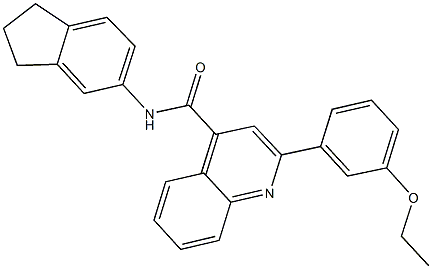 N-(2,3-dihydro-1H-inden-5-yl)-2-(3-ethoxyphenyl)-4-quinolinecarboxamide Structure