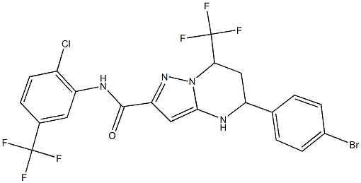 5-(4-bromophenyl)-N-[2-chloro-5-(trifluoromethyl)phenyl]-7-(trifluoromethyl)-4,5,6,7-tetrahydropyrazolo[1,5-a]pyrimidine-2-carboxamide|