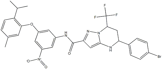 5-(4-bromophenyl)-N-[3-nitro-5-(2-isopropyl-5-methylphenoxy)phenyl]-7-(trifluoromethyl)-4,5,6,7-tetrahydropyrazolo[1,5-a]pyrimidine-2-carboxamide|