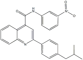 N-{3-nitrophenyl}-2-(4-isobutylphenyl)-4-quinolinecarboxamide 结构式