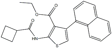 ethyl 2-[(cyclobutylcarbonyl)amino]-4-(1-naphthyl)thiophene-3-carboxylate Structure