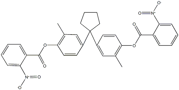 4-{1-[4-({2-nitrobenzoyl}oxy)-3-methylphenyl]cyclopentyl}-2-methylphenyl 2-nitrobenzoate,438540-10-4,结构式