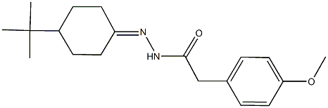 N'-(4-tert-butylcyclohexylidene)-2-(4-methoxyphenyl)acetohydrazide 结构式