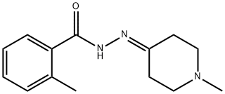 2-methyl-N'-(1-methyl-4-piperidinylidene)benzohydrazide Struktur