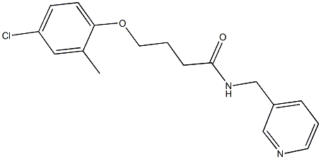 4-(4-chloro-2-methylphenoxy)-N-(3-pyridinylmethyl)butanamide Structure