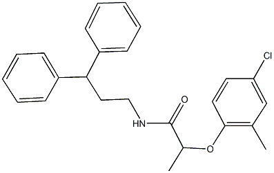 2-(4-chloro-2-methylphenoxy)-N-(3,3-diphenylpropyl)propanamide,438611-58-6,结构式