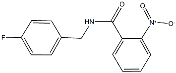 N-(4-fluorobenzyl)-2-nitrobenzamide 化学構造式