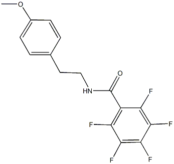 2,3,4,5,6-pentafluoro-N-[2-(4-methoxyphenyl)ethyl]benzamide Struktur