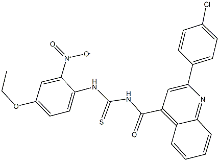 438613-57-1 N-{[2-(4-chlorophenyl)-4-quinolinyl]carbonyl}-N'-{4-ethoxy-2-nitrophenyl}thiourea