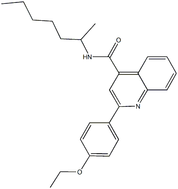 2-(4-ethoxyphenyl)-N-(1-methylhexyl)-4-quinolinecarboxamide Structure