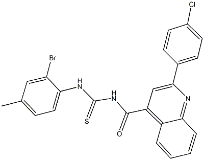 N-(2-bromo-4-methylphenyl)-N'-{[2-(4-chlorophenyl)-4-quinolinyl]carbonyl}thiourea|