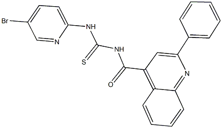 N-(5-bromo-2-pyridinyl)-N'-[(2-phenyl-4-quinolinyl)carbonyl]thiourea|