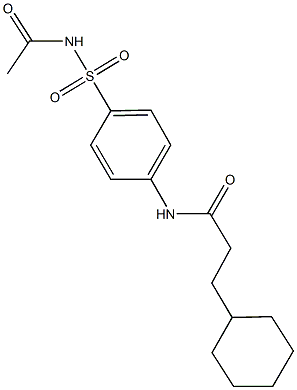 N-{4-[(acetylamino)sulfonyl]phenyl}-3-cyclohexylpropanamide Structure