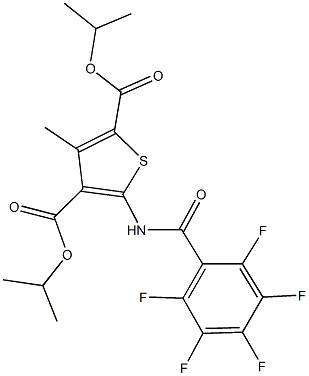 diisopropyl 3-methyl-5-[(2,3,4,5,6-pentafluorobenzoyl)amino]-2,4-thiophenedicarboxylate Structure