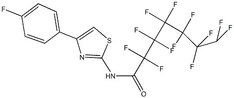 2,2,3,3,4,4,5,5,6,6,7,7-dodecafluoro-N-[4-(4-fluorophenyl)-1,3-thiazol-2-yl]heptanamide 结构式