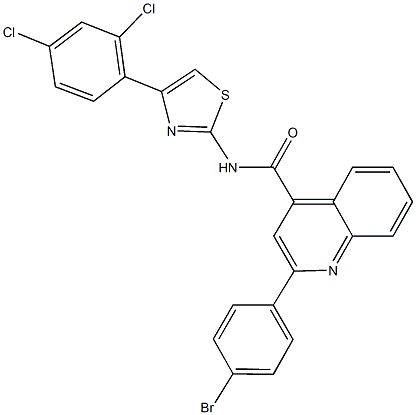 2-(4-bromophenyl)-N-[4-(2,4-dichlorophenyl)-1,3-thiazol-2-yl]-4-quinolinecarboxamide|