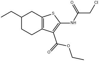 ethyl 2-[(chloroacetyl)amino]-6-ethyl-4,5,6,7-tetrahydro-1-benzothiophene-3-carboxylate Structure