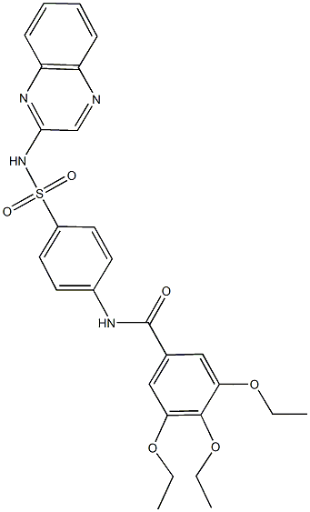 3,4,5-triethoxy-N-{4-[(2-quinoxalinylamino)sulfonyl]phenyl}benzamide Structure