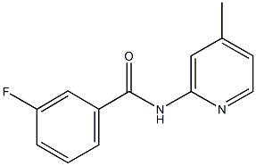 3-fluoro-N-(4-methyl-2-pyridinyl)benzamide 结构式