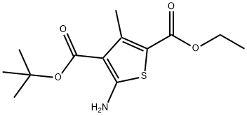 4-叔丁基2-乙基5-氨基-3-甲基噻吩-2,4-二羧酸酯, 438616-27-4, 结构式