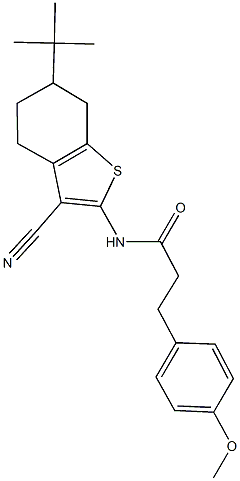 N-(6-tert-butyl-3-cyano-4,5,6,7-tetrahydro-1-benzothien-2-yl)-3-(4-methoxyphenyl)propanamide|