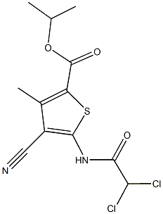 isopropyl 4-cyano-5-[(dichloroacetyl)amino]-3-methyl-2-thiophenecarboxylate Structure