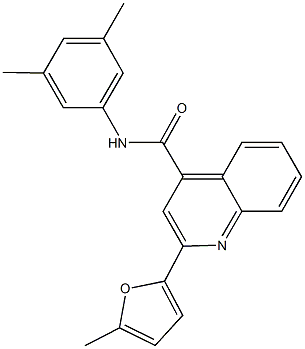 N-(3,5-dimethylphenyl)-2-(5-methyl-2-furyl)-4-quinolinecarboxamide 化学構造式