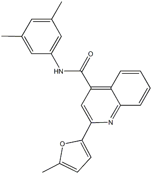 N-(3,5-dimethylphenyl)-2-(5-methyl-2-furyl)-4-quinolinecarboxamide,438616-74-1,结构式