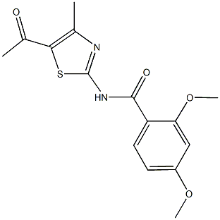 N-(5-acetyl-4-methyl-1,3-thiazol-2-yl)-2,4-dimethoxybenzamide Structure