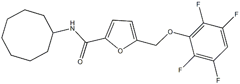 N-cyclooctyl-5-[(2,3,5,6-tetrafluorophenoxy)methyl]-2-furamide,438617-50-6,结构式