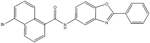 5-bromo-N-(2-phenyl-1,3-benzoxazol-5-yl)-1-naphthamide,438617-52-8,结构式