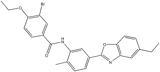 3-bromo-4-ethoxy-N-[5-(5-ethyl-1,3-benzoxazol-2-yl)-2-methylphenyl]benzamide,438617-56-2,结构式