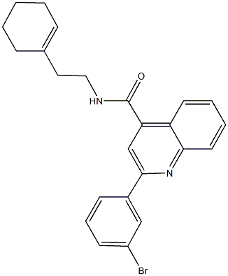 2-(3-bromophenyl)-N-[2-(1-cyclohexen-1-yl)ethyl]-4-quinolinecarboxamide Structure