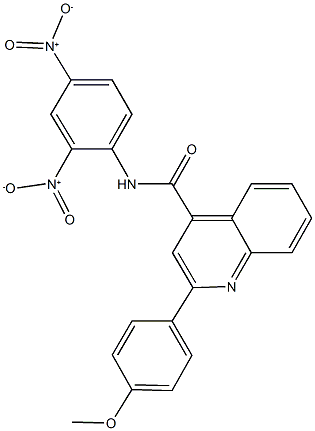 N-{2,4-bisnitrophenyl}-2-(4-methoxyphenyl)-4-quinolinecarboxamide,438617-62-0,结构式