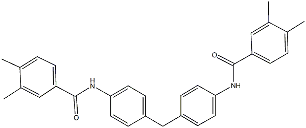 N-(4-{4-[(3,4-dimethylbenzoyl)amino]benzyl}phenyl)-3,4-dimethylbenzamide Structure