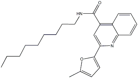 2-(5-methyl-2-furyl)-N-nonyl-4-quinolinecarboxamide 结构式