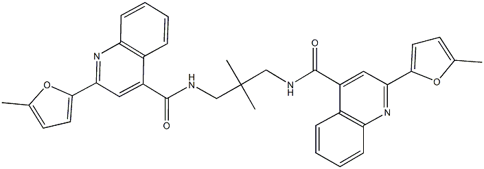 438618-20-3 N-[2,2-dimethyl-3-({[2-(5-methyl-2-furyl)-4-quinolinyl]carbonyl}amino)propyl]-2-(5-methyl-2-furyl)-4-quinolinecarboxamide