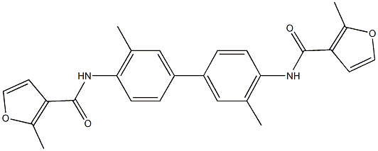 N-{3,3'-dimethyl-4'-[(2-methyl-3-furoyl)amino][1,1'-biphenyl]-4-yl}-2-methyl-3-furamide Structure