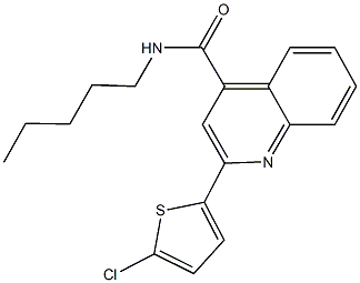 2-(5-chloro-2-thienyl)-N-pentyl-4-quinolinecarboxamide,438618-40-7,结构式