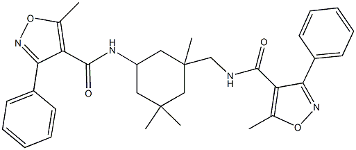 5-methyl-3-phenyl-N-[3,3,5-trimethyl-5-({[(5-methyl-3-phenyl-4-isoxazolyl)carbonyl]amino}methyl)cyclohexyl]-4-isoxazolecarboxamide|