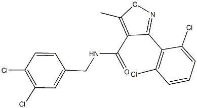 N-(3,4-dichlorobenzyl)-3-(2,6-dichlorophenyl)-5-methyl-4-isoxazolecarboxamide Structure