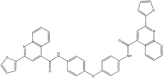 2-(2-furyl)-N-{4-[4-({[2-(2-furyl)-4-quinolinyl]carbonyl}amino)phenoxy]phenyl}-4-quinolinecarboxamide Struktur