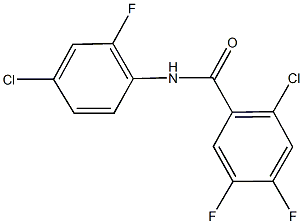 2-chloro-N-(4-chloro-2-fluorophenyl)-4,5-difluorobenzamide Structure