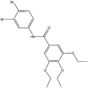 N-(3,4-dibromophenyl)-3,4,5-triethoxybenzamide 化学構造式