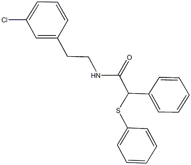 N-[2-(3-chlorophenyl)ethyl]-2-phenyl-2-(phenylsulfanyl)acetamide,438619-21-7,结构式