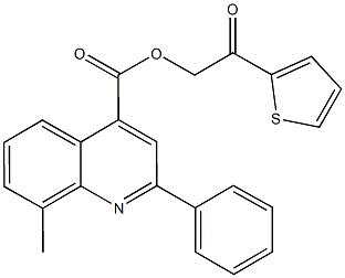 2-oxo-2-(2-thienyl)ethyl 8-methyl-2-phenyl-4-quinolinecarboxylate|