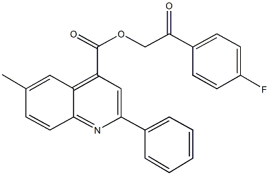 2-(4-fluorophenyl)-2-oxoethyl 6-methyl-2-phenyl-4-quinolinecarboxylate|