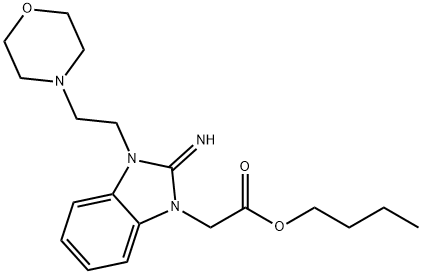 butyl {2-imino-3-[2-(4-morpholinyl)ethyl]-2,3-dihydro-1H-benzimidazol-1-yl}acetate,439121-46-7,结构式
